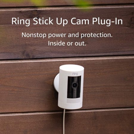 RING Stick Up Cam PlugIn HD security camera White RIN8SW1S9-WEN0